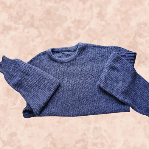 Luxuriously Soft Men's Sweater - Periwinkle Blue - Size Large - Unlabeled Gem