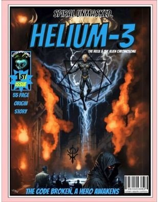 Comic Helium-3 The Helix and the Alien Chromosome Issue 1 Spiral Unmasked cover page 