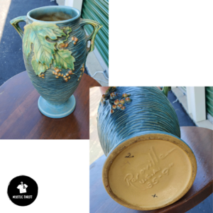 Roseville Bushberry Blue Vase