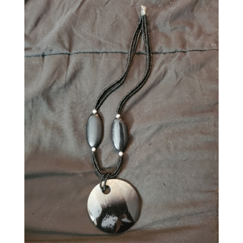 Black Silver Pendant Necklace