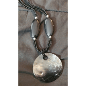 Black Silver Pendant Necklace