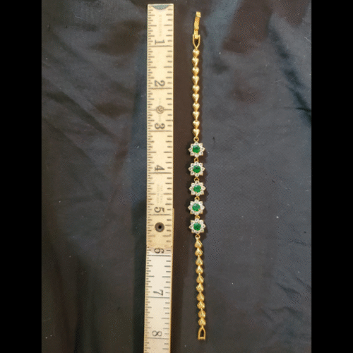 Green Floral Bracelet