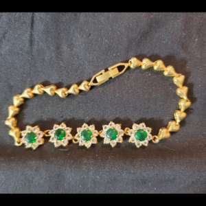 Green Floral Bracelet