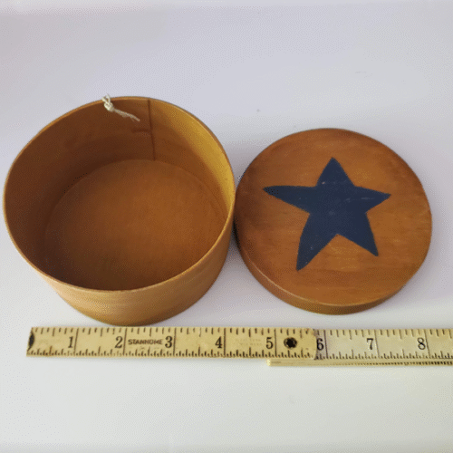 Round Decor Box with Blue Star