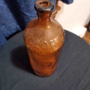 Antique Clorox Amber Bottle