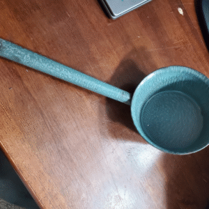 Vintage Green Enamelware Dipper Ladle